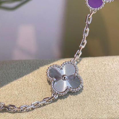 [LOXURA] CLOVER 5 MOTIF VIOLET BRACELET COLLECTION
