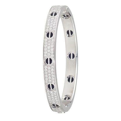 [LOXURA]LOVE BRACELET 6.1MM DIAMOND-PAVED CERAMIC