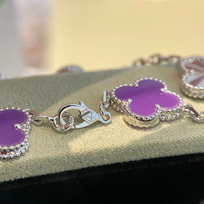 [LOXURA] CLOVER 5 MOTIF VIOLET BRACELET COLLECTION
