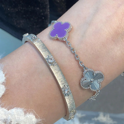 [LOXURA] CLOVER 5 MOTIF VIOLET BRACELET COLLECTION