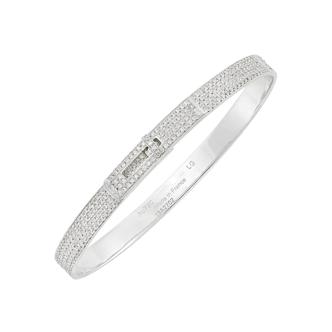 [LOXURA]HM KELLY BRACELET IN SILVER AND FULL PAVE DIAMOND