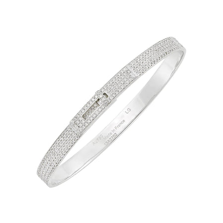 [LOXURA]HM KELLY BRACELET IN SILVER AND FULL PAVE DIAMOND