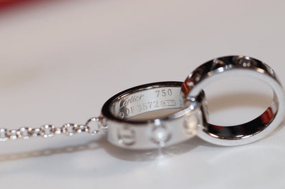 [LOXURA]LOVE NECKLACE PINK GOLD AND SILVER