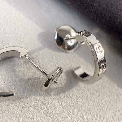 [LOXURA]LOVE EARRINGS 2.65MM SILVER