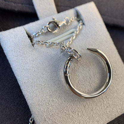 [LOXURA]JUSTE NECKLACE SILVER DIAMONDS