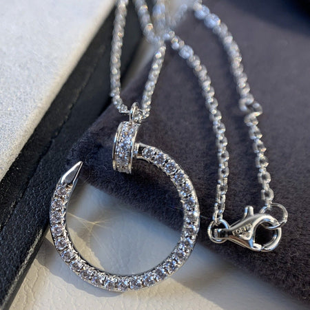 [LOXURA]JUSTE NECKLACE SILVER DIAMONDS