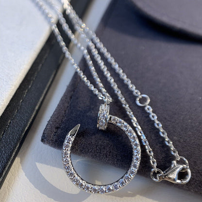 [LOXURA]JUSTE NECKLACE SILVER DIAMONDS