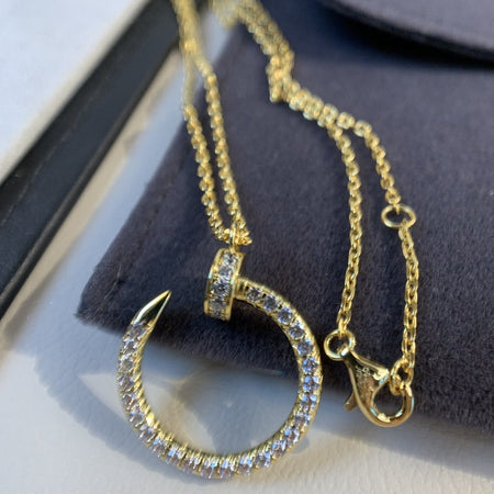 [LOXURA]JUSTE NECKLACE GOLD DIAMONDS