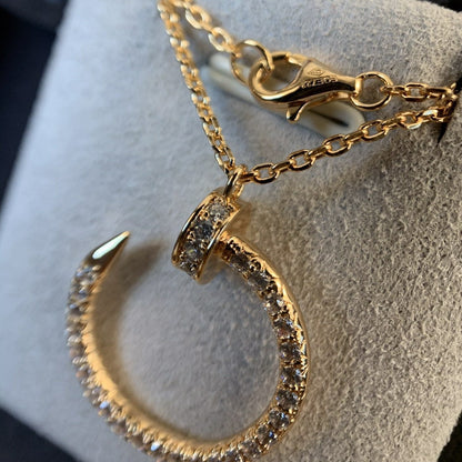 [LOXURA]JUSTE NECKLACE PINK GOLD DIAMONDS