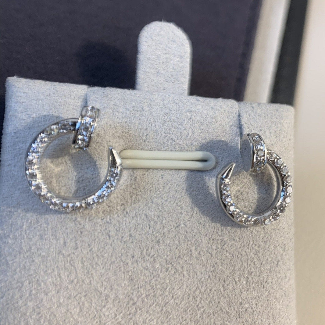 [LOXURA]JUSTE EARRINGS SILVER DIAMONDS