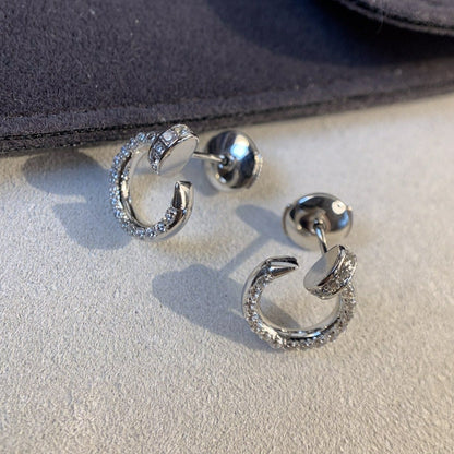 [LOXURA]JUSTE EARRINGS SILVER DIAMONDS