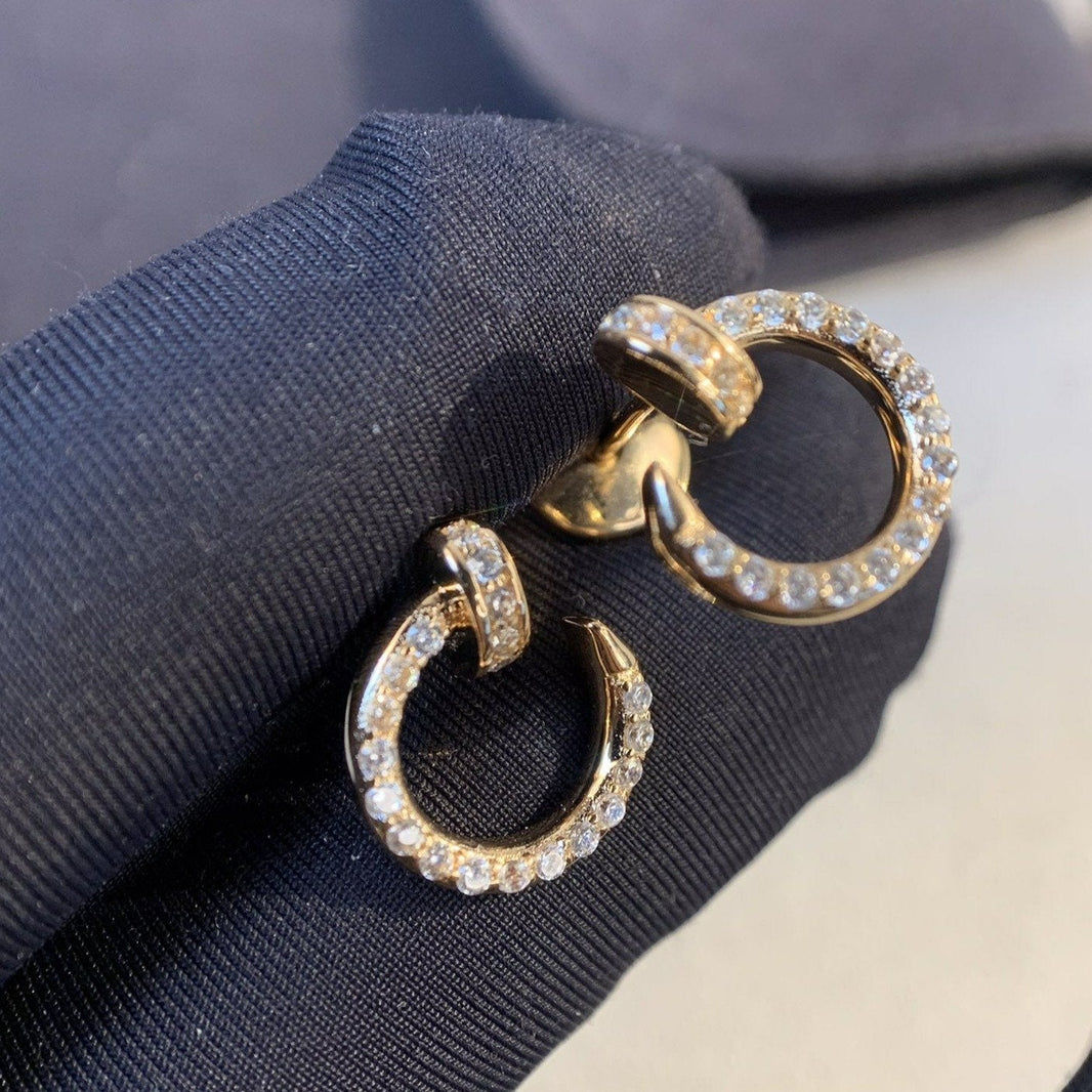 [LOXURA]JUSTE EARRINGS GOLD DIAMONDS