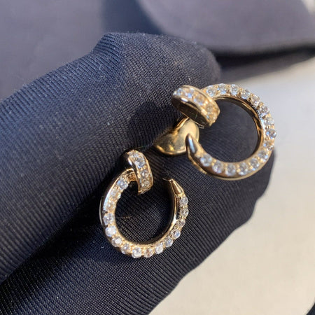 [LOXURA]JUSTE EARRINGS GOLD DIAMONDS
