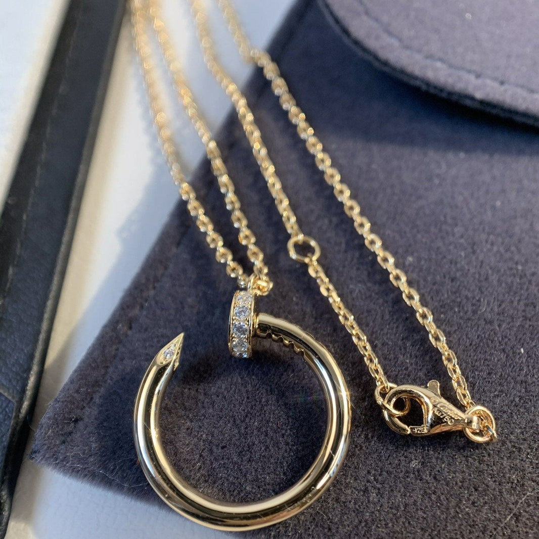 [LOXURA]JUSTE NECKLACE PINK GOLD