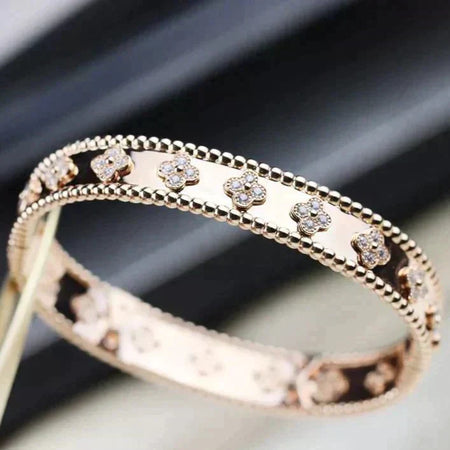 [LOXURA]CLOVER BRACELET 8MM DIAMONDS