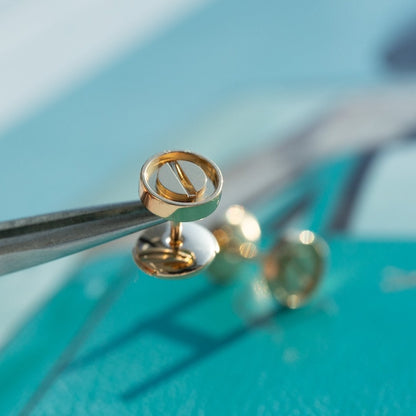 [LOXURA]LOVE EARRINGS PINK GOLD 10MM