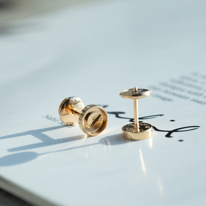 [LOXURA]LOVE EARRINGS PINK GOLD 10MM