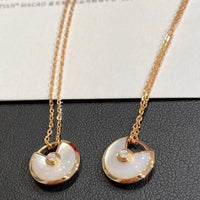 [LOXURA]AMULETTE ROSE GOLD MOP NECKLACE