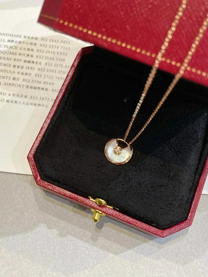[LOXURA]AMULETTE ROSE GOLD MOP NECKLACE