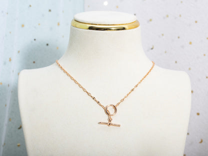 [LOXURA]ECHAPPEE NECKLACE PINK GOLD