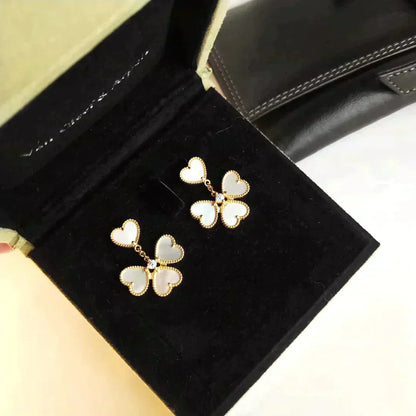[LOXURA]CLOVER SWEET WHITE MOP EARRINGS