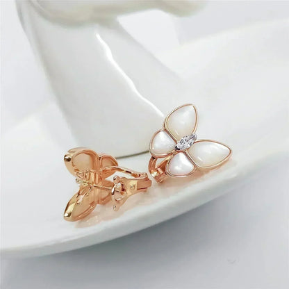[LOXURA]BUTTERFLY MOP DIAMOND EARRINGS