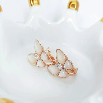 [LOXURA]BUTTERFLY MOP DIAMOND EARRINGS