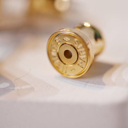 [LOXURA]MINI POP H GOLD EARRINGS GREY