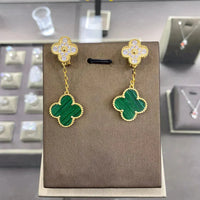 [LOXURA]CLOVER  2 MOTIFS  DIAMOND  EARRINGS (MULTIPLE CHOICESç´