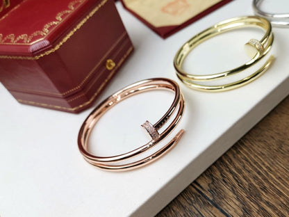 [LOXURA]JUSTE BRACELET 3.5MM DOUBLE ROW DIAMOND