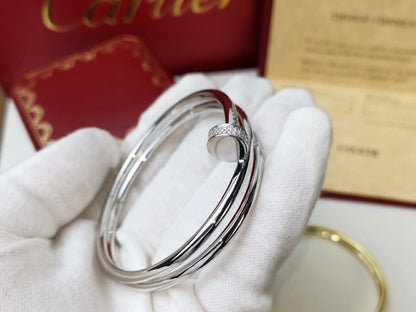 [LOXURA]JUSTE BRACELET 3.5MM DOUBLE ROW DIAMOND