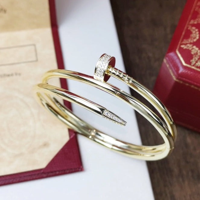 [LOXURA]JUSTE BRACELET 3.5MM DOUBLE ROW DIAMOND