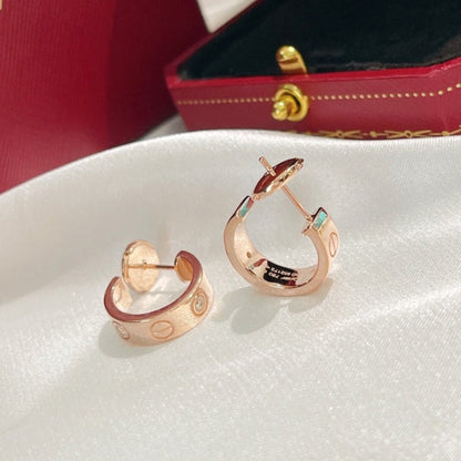 [LOXURA]LOVE EARRINGS 5.7MM 2 DIAMONDS