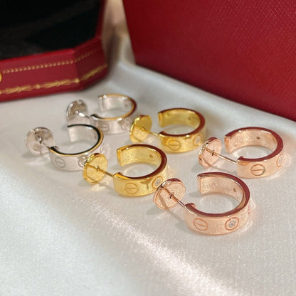 [LOXURA]LOVE EARRINGS 5.7MM 2 DIAMONDS