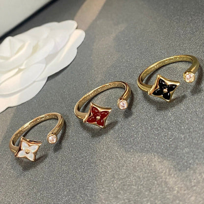 [LOXURA]STAR 1 DIAMOND OPEN RING