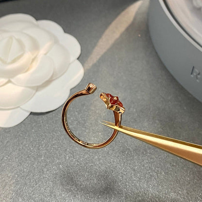 [LOXURA]STAR 1 DIAMOND OPEN RING