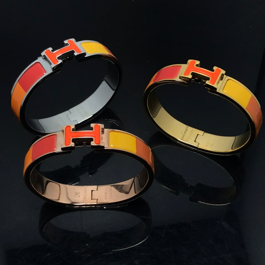 [LOXURA]H BRACELET ORANGE RAINBOW CERAMIC