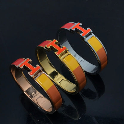 [LOXURA]H BRACELET ORANGE RAINBOW CERAMIC