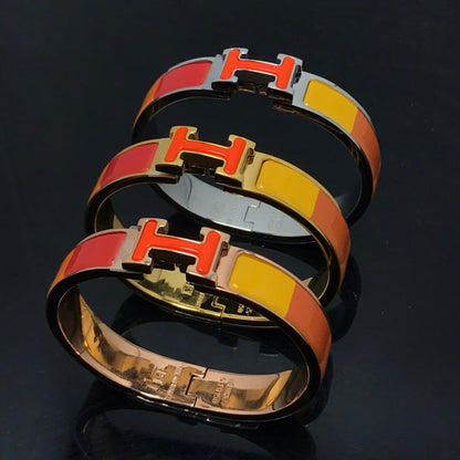 [LOXURA]H BRACELET ORANGE RAINBOW CERAMIC