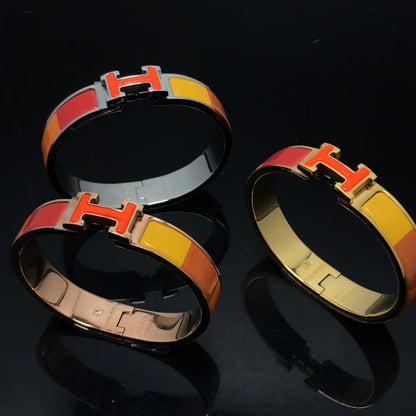 [LOXURA]H BRACELET ORANGE RAINBOW CERAMIC