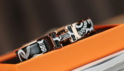 [LOXURA]H TARTAN BRACELET 12MM