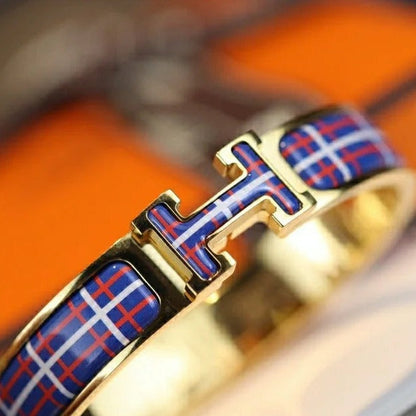 [LOXURA]H TARTAN BRACELET 12MM