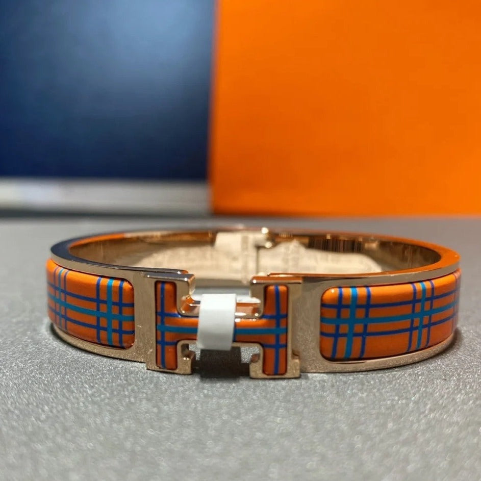 [LOXURA]H TARTAN BRACELET 12MM