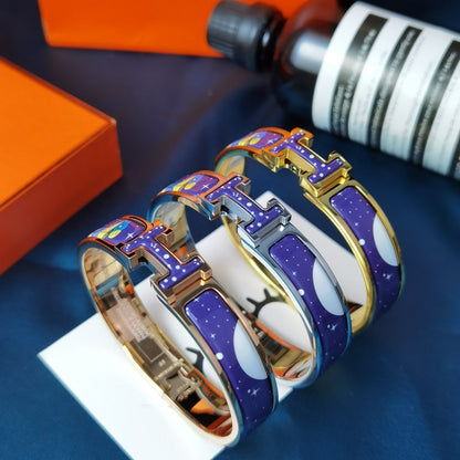 [LOXURA]H STAR AND MOON BRACELET 12MM
