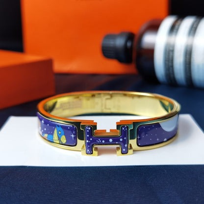 [LOXURA]H STAR AND MOON BRACELET 12MM