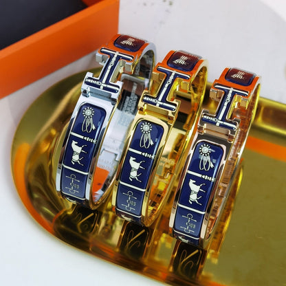 [LOXURA]H COUVERTURES DARK BLUE BRACELET