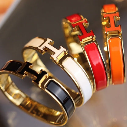 [LOXURA]H BRACELET 12MM GOLD