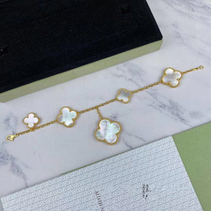 [LOXURA]MAGIC CLOVER MOP GOLD BRACELET 5 MOTIFS