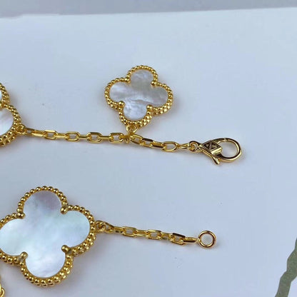 [LOXURA]MAGIC CLOVER MOP GOLD BRACELET 5 MOTIFS