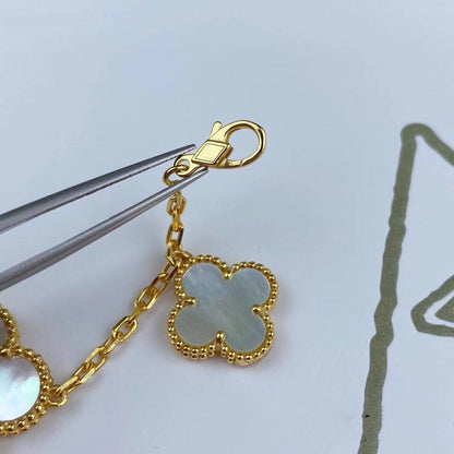 [LOXURA]MAGIC CLOVER MOP GOLD BRACELET 5 MOTIFS